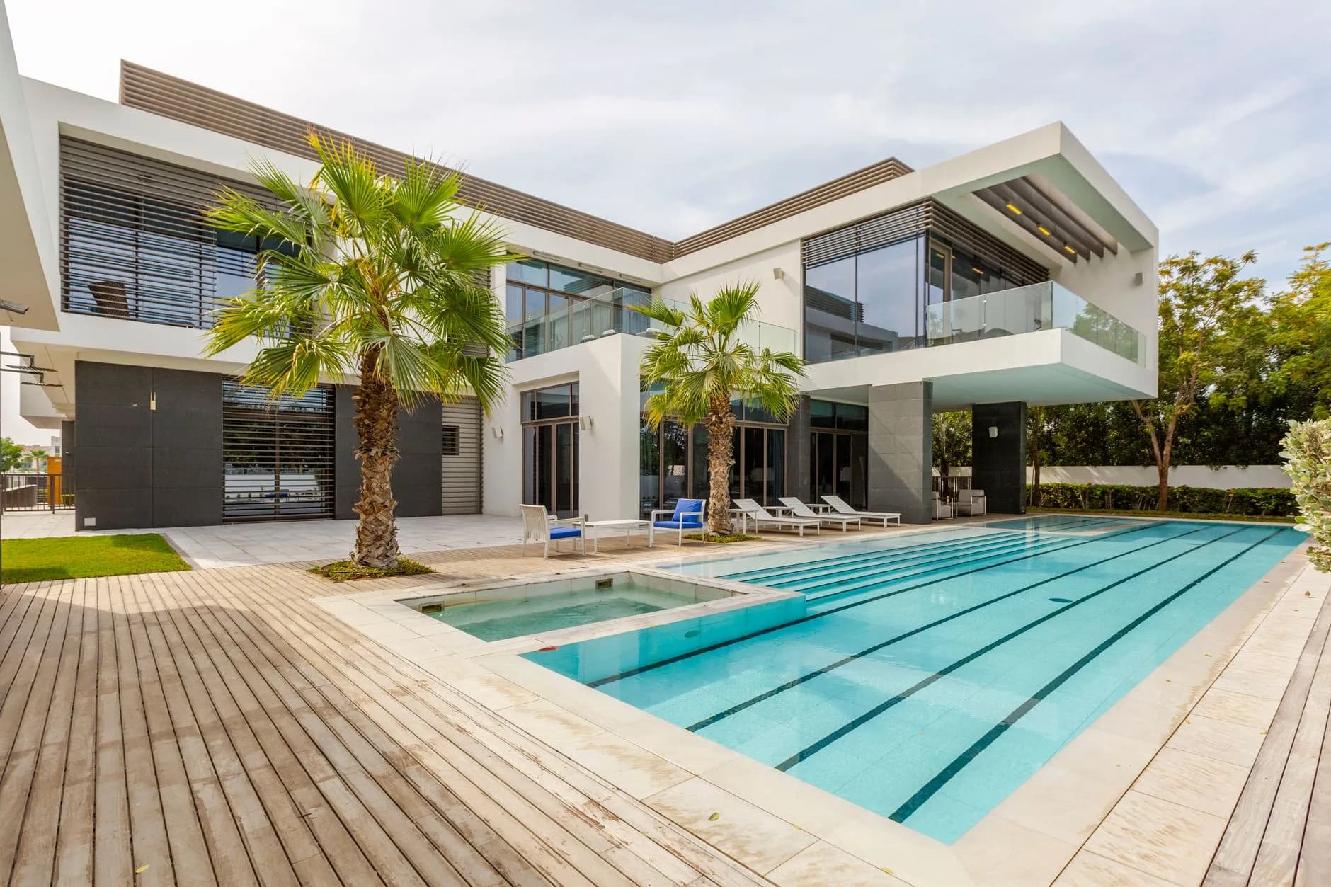 Modern residence with a pool